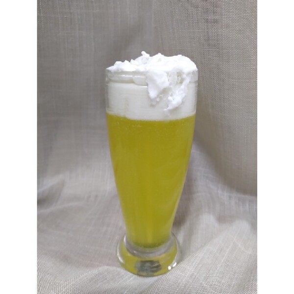 Vela Aromatizada Flor Pitanga Taça De Cerveja Tampa Madeira