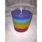 Vela Aromatizada Frag Algodão Arco-íris Tampa De Madeira