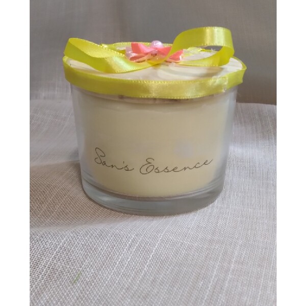 Vela Aromatizada Fragrância Vanilla Tampa Madeira Decoração