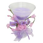 Vela De Parafina Enfeite Media Larga Eventos Flor Lilas (wl-d)