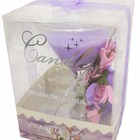 Vela De Parafina Enfeite Media Larga Eventos Flor Lilas Kit 4