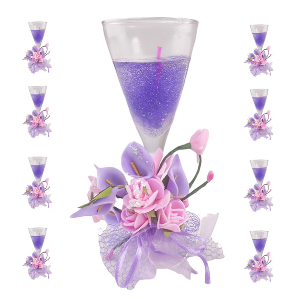 Vela Decorativa Aromatica Kit 8 Unidades Centro De Mesa Festa