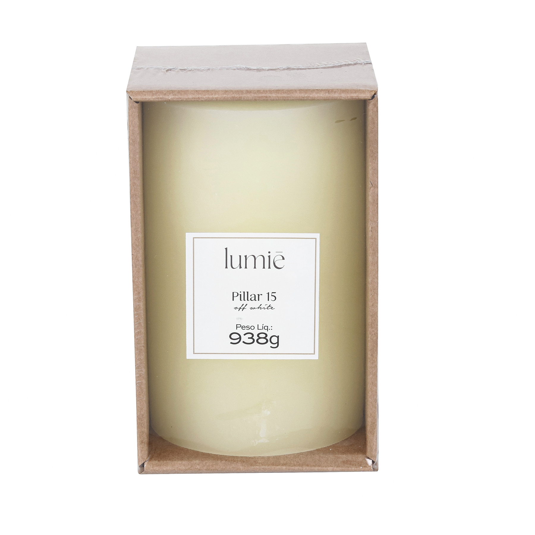 Lumière Valecia Cream 22g Vela Decorativa Bege Pillar 15 Lumie 15x9,5cm | Leroy Merlin