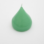 Vela em gota Zôdio cera vegetal tamanho M verde 7,5cm