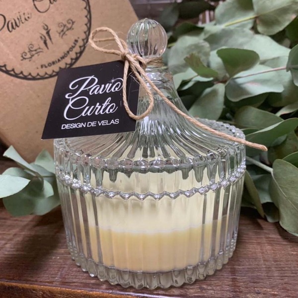 Vela Em Vidro 10cm - Cravo E Canela