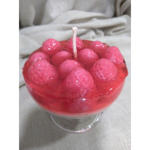 Vela Perfumada Cheesecake Morango E Champagne Cera Vegetal