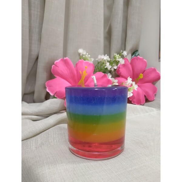 Vela Perfumada Fragrânci Tutti Frutti Arco-íris Cera Vegetal