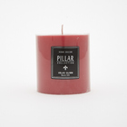 Vela pillar Zôdio cera vegetal vermelha 10x10cm