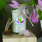 Vela Sustentável Vegana Perfumada Com Pedras