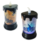 Vela Temática Halloween Eletronica Led Sortida Com Pilha 10,5