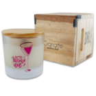 Vela Vegetal Aromática Wine Not? - Caixa De Madeira - Translú