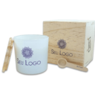 Vela Vegetal Personalizada - Caixa De Madeira