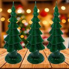 Velas Decorativa Enfeite Pinheiro Natalino De 20cm Kit 3pçs