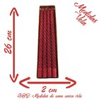 Velas Natal Decorativa Com Glitter Vermelho 12 Unidades 26cm