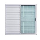 Veneziana 3 Folhas 1,00 X 0,80 C/g Alumínio Branco