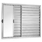 Veneziana 3 Folhas 1,00 X 1,20 Alumínio Brilhante