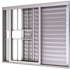 Veneziana 3 Folhas 1,00 X 1,50 C/grade Alumínio Brilhante