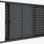 Veneziana 3 Folhas 1,00 X 1,50 Sem Grade Alumínio Preto