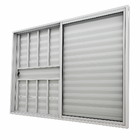 Veneziana 3 Folhas Aluminio Branco Com Grade 1,00x1,20