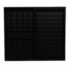 Veneziana 3 Folhas Aluminio Preto Com Grade 1,00x1,00