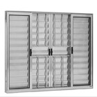 Veneziana 6 Folhas 1,00 X 1,00 C/grade Alumínio Brilhante