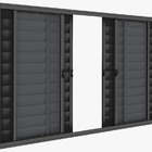 Veneziana 6 Folhas 1,00 X 1,20 Sem Grade Alumínio Preto