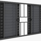 Veneziana 6 Folhas 1,00 X 1,50 Com Grade Alumínio Preto