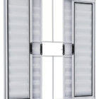 Veneziana 6 Folhas 100x200 C/ Grade Branca