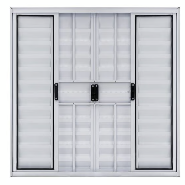 Veneziana 6 Folhas 100x200 C/ Grade Branca