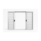 Veneziana 6 Folhas Aluminio Branco 1,00x1,00