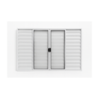 Veneziana 6 Folhas Aluminio Branco 1,00x1,00