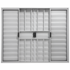 Veneziana 6 Folhas Aluminio Branco Com Grade 1,00x1,50