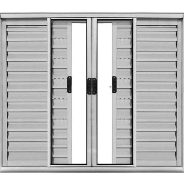 Veneziana 6 Folhas Aluminio Brilhante 1.00x2.00