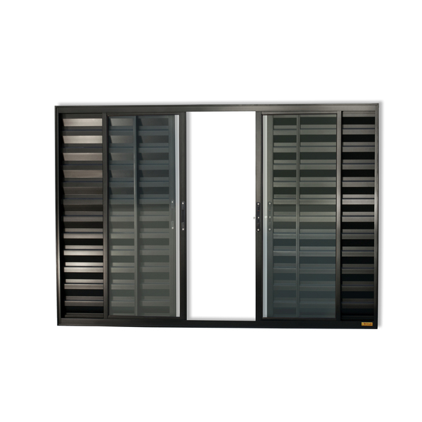 Veneziana 6 Folhas Sem Grade de Correr Alumínio 120x200cm Brimak