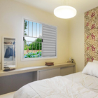 Veneziana  De Correr 3 Folhas C/grade Alumínio Branco 1.00 X