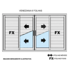 Veneziana Alumínio Branco C/g 100x150 6f L.18 (emborrachado)