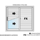 Veneziana Alumínio Branco C/g 120x150 3f L.18 (emborrachado)