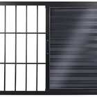 Veneziana De Aluminio 3 Folhas Com Grade Linha Premium Preto