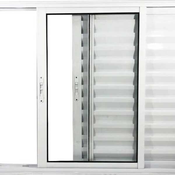 Veneziana De Aluminio 3 Folhas Sem Grade Linha Premium Branco