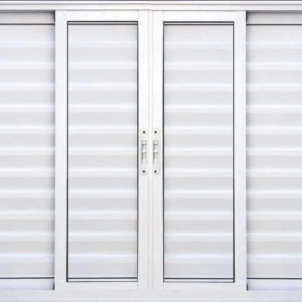 Veneziana De Aluminio 6 Folhas Sem Grade Linha Premium Branco