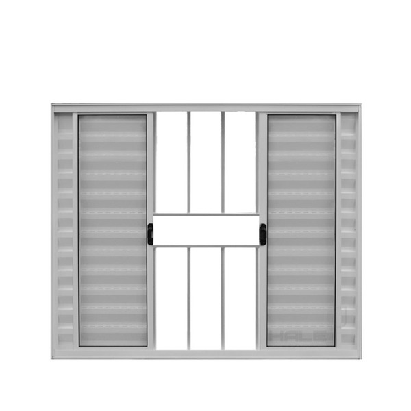 Veneziana De Correr 6 Folhas C/grade Alumínio Branco 1.00 X 1