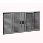 Janela Veneziana de Correr 6 Folhas Alumínio Pintado Cinza com Tela Mosquiteira Sob Medida Linha 25 OGB Esquadrias