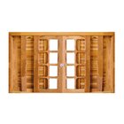 Veneziana De Correr 6 Folhas Padrão Imbuia Reto - Com Ferrage