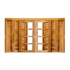 Veneziana De Correr 6 Folhas Padrão Imbuia Reto - Com Ferrage