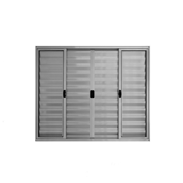 Veneziana De Correr 6 Folhas S/grade Aluminio Brilhante 1.00