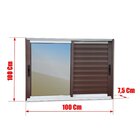 Veneziana Elite 3 Folhas Moveis 100 X 100 Vidro Reflex Mix Co