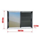 Veneziana Elite 3 Folhas Moveis 120 X 150 Vidro Reflex Mix Pr