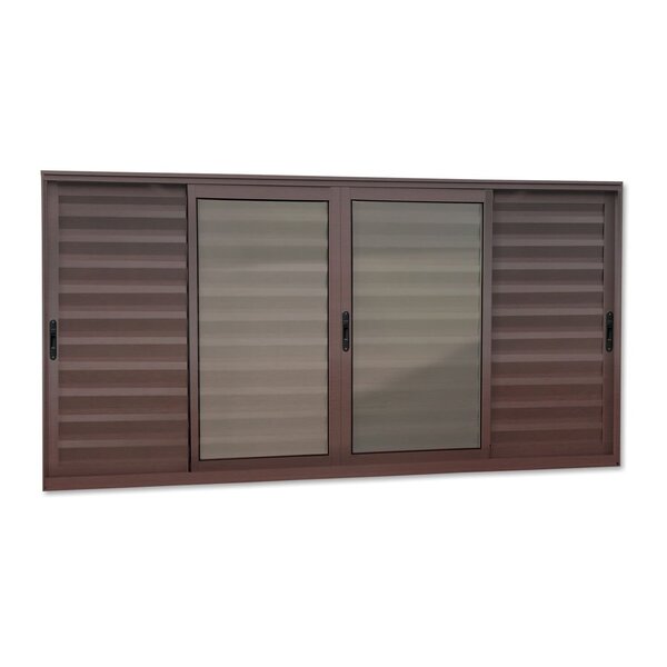 Veneziana Elite 6 Folhas Moveis 100 X 120 Vidro Liso Corten