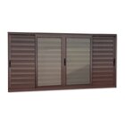 Veneziana Elite 6 Folhas Moveis 100 X 150 Vidro Liso Corten