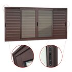 Veneziana Elite 6 Folhas Moveis 100 X 150 Vidro Liso Corten